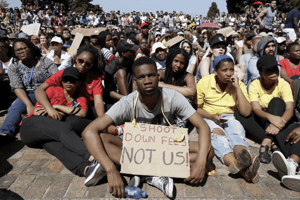 Student protesters in South Africa