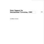 State support for international Terrorism, 1985