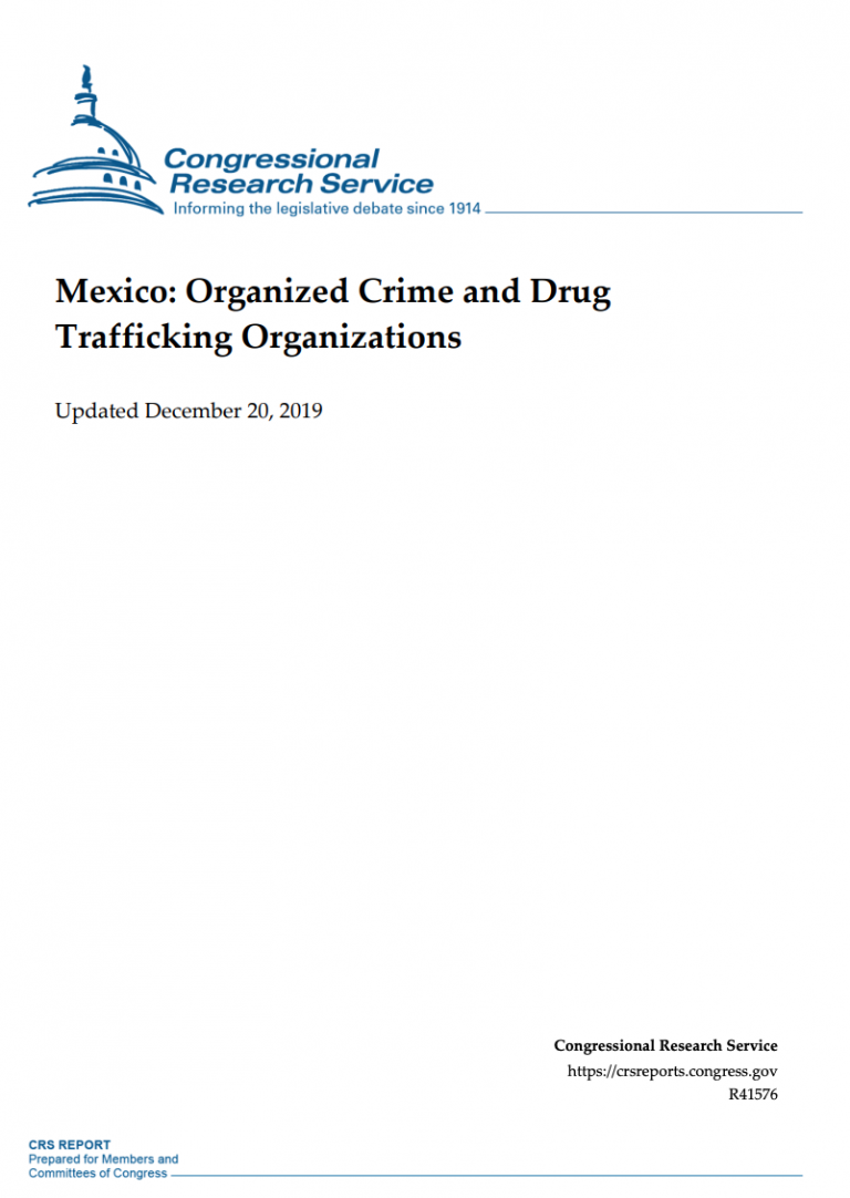 Mexico: Organized Crime and Drug Trafficking Organizations, 2019