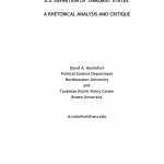 U.S. Definition of Terrorist States: a Rhetorical Analysis and Critique, 2005