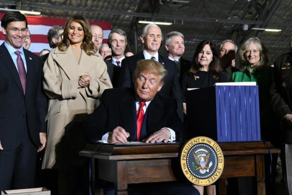 Trump signing 2020 NDAA 1 600x401 1