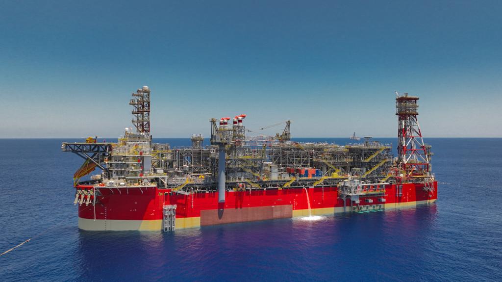 Energeans floating production system FPSO at the Karish gas field in the Mediterranean Sea.1 Energean