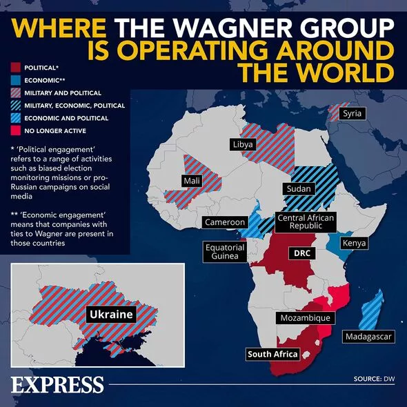 Wagner Group forces are believed to be stationed throughout the Sahel 4878533